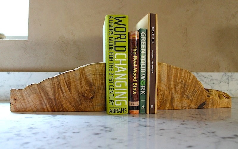 Organic Bookends - Locally Salvaged Eco Maple Bookends