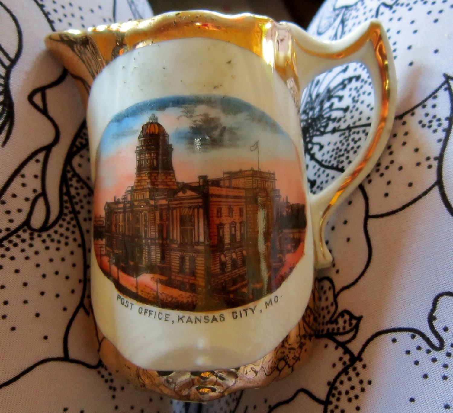 Vintage Creamer Souvenir  Kansas City Missouri Post Office