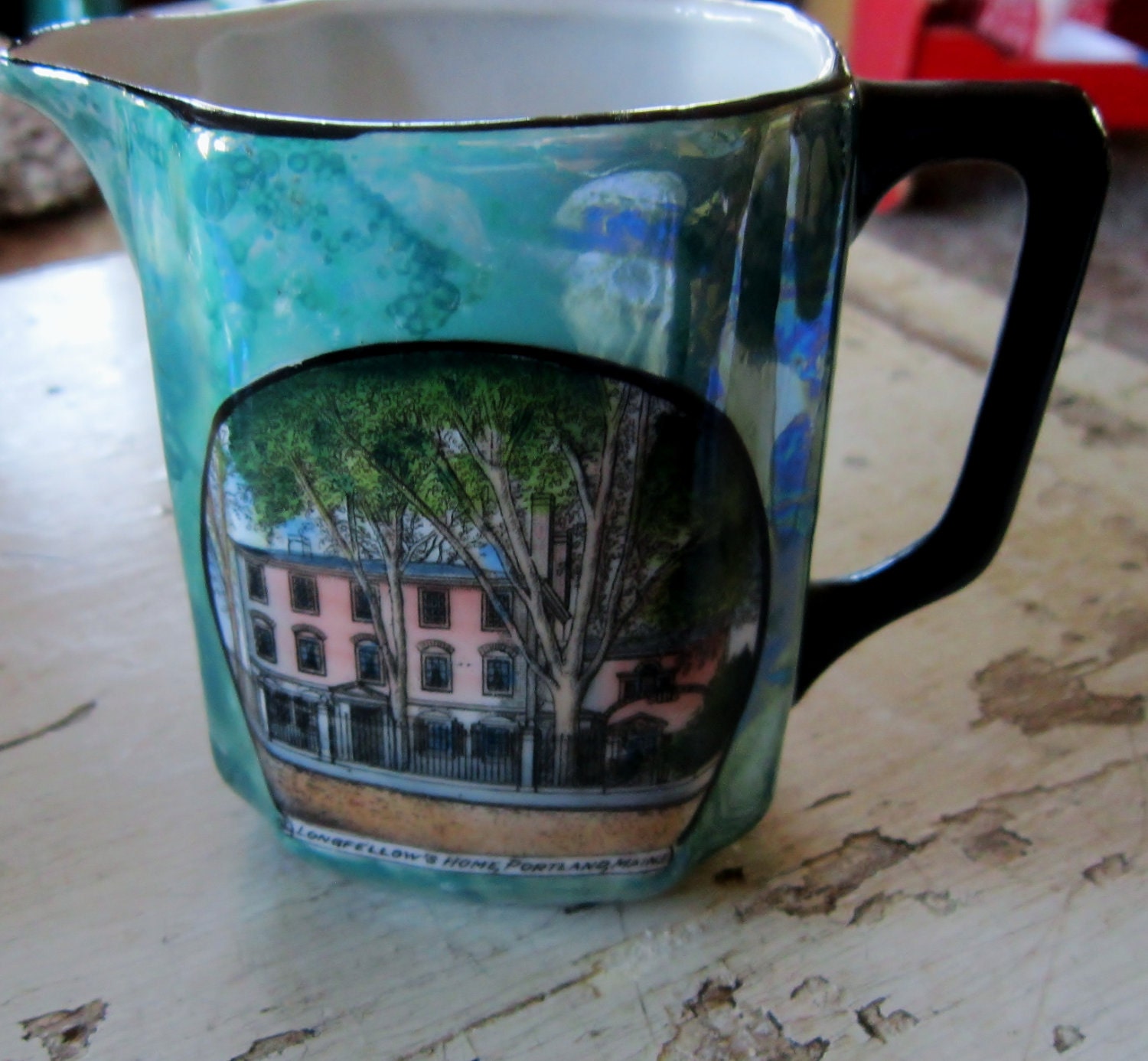 Antique Creamer Longfellow's Home, Portland, Maine Souvenir