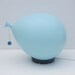 Balloonlamp Yves Christin for bilumen Table lamp or wall ceiling light, Italy 1970s diffuser of blown plastic and black ABS base