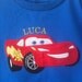 Personalized Boys Embroidery Applique Tee Shirt made with Lightening McQueen Design
