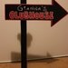 SALE -Wood Micky Mouse or Minnie Mouse Clubhouse Sign - Outdoor Post - Mickey Mouse - Birthday Party Decorations - All Black - Unique design