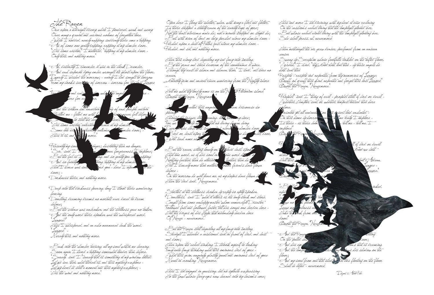 Three black crows poem
