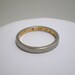 Antique Engraved Wedding Band Yellow and White Metal