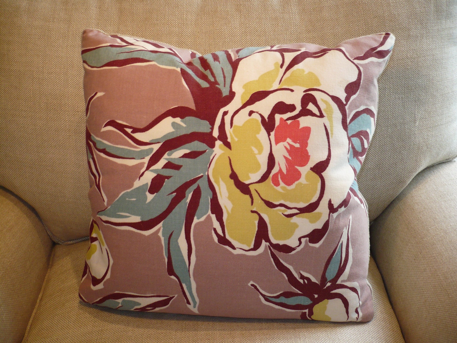 FABULOUS Vintage Fabric Cotton PILLOW Cover