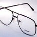 Mens Aviator Eyeglasses, Black, Gold, Metal Eye glasses, 80s Vintage, Square, Never Worn, Frames