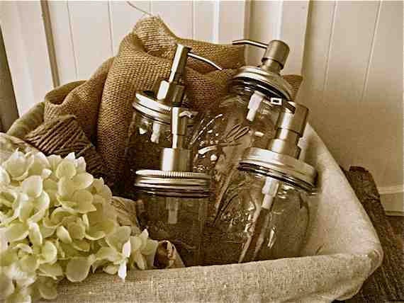 Reserved for Ebonie - Eco-Favorable Mason Jar Dispensers Lid Attachements Custom Order