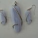 Blue Lace Silver Wrapped Pendent Earrings Set