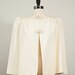 Gorgeous Vintage 1940s 1950s White Evening Cape with Beautiful Details