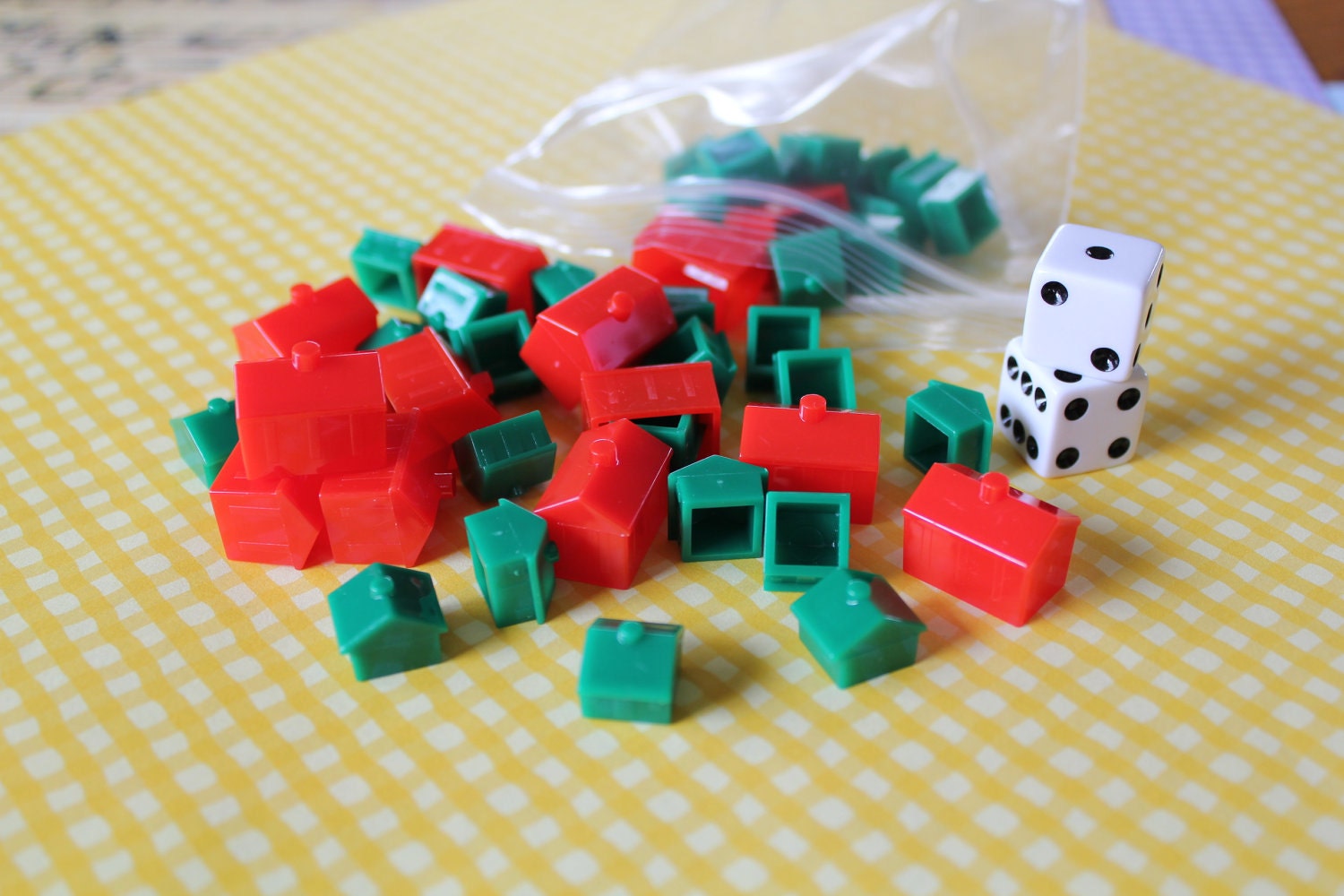 Monopoly houses hotels and dice