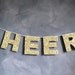 Cheers Holiday Gold Glitter Banner
