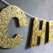 Cheers Gold Glitter Banner