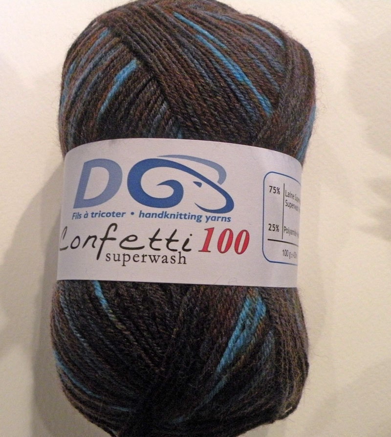 CONFETTI 100 sock yarn, shade 3306, 100gm, 1 ball