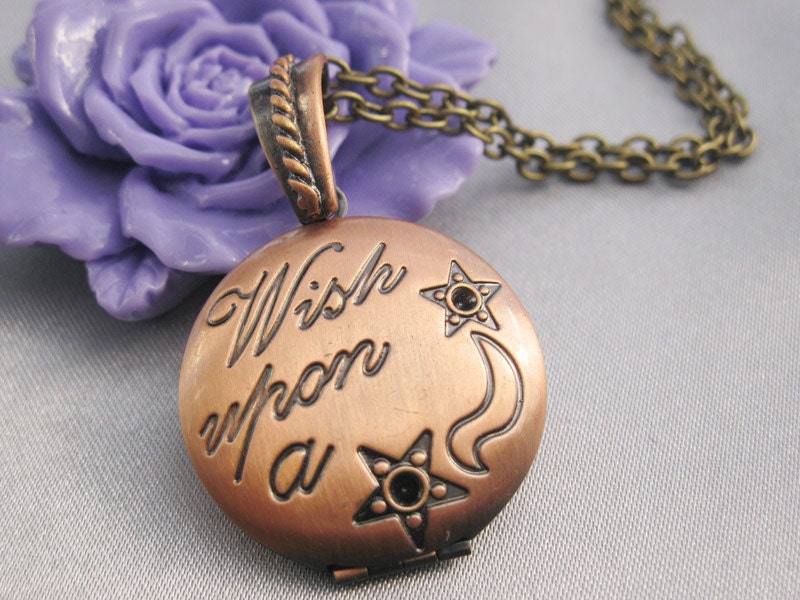 necklace---antique copper can opend lockt  necklace---Z009