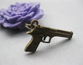 ring---antique bronze gun ring---Z239