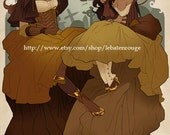 Les femmes et les fantomes  art nouveau print