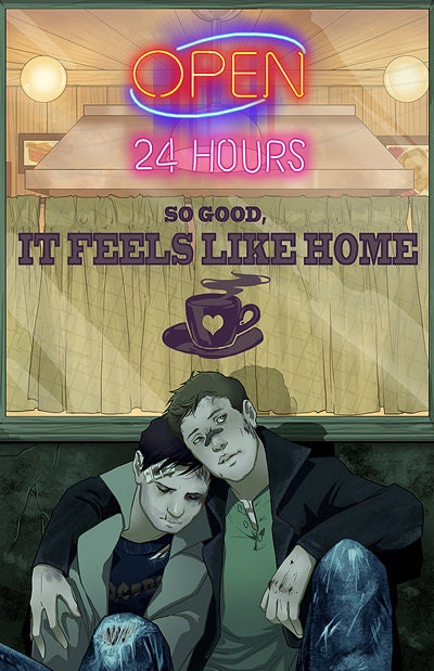 Midnight coffee run print