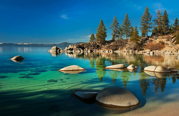 photography, Lake Tahoe, nature, landscape, fine art print, "Stepping Stones"
