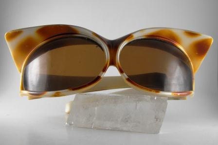 Vintage Sunglasses Ultra Mod Cats Eye Visors Frame Italy 1966 Collectors Item