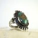 Vintage TURQUOISE Ring NAVAJO Silver Nevada Green Turquoise Exquisite Design 40.00 o.b.o.