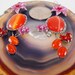 RESERVED For Michele:Vintage Earrings Bodacious Orange Crush Satin Stone Rhinestones Potmetal