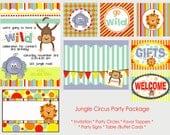 Printable Birthday Party Wild Jungle Circus
