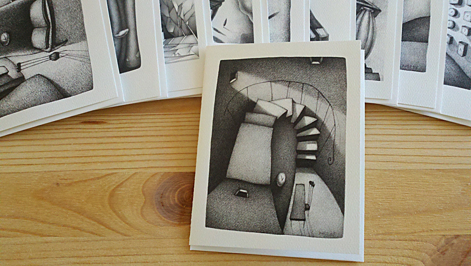 Artistic Greeting Card - No.9: from original pencil drawing artwork