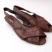 FINAL SALE Vintage brown leather peep toe sling back sandals