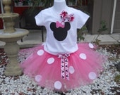 Minnie Mouse pink tutu set