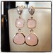 Isabella Earrings - Silver Plated Pink Opal