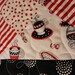 Tablerunner, Black, White, Red