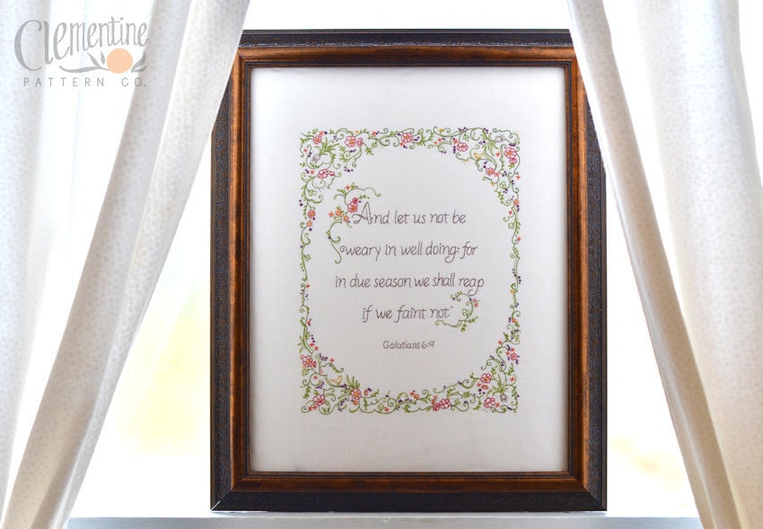 We Shall Reap Sampler - 100% Cotton Embroidery Pattern