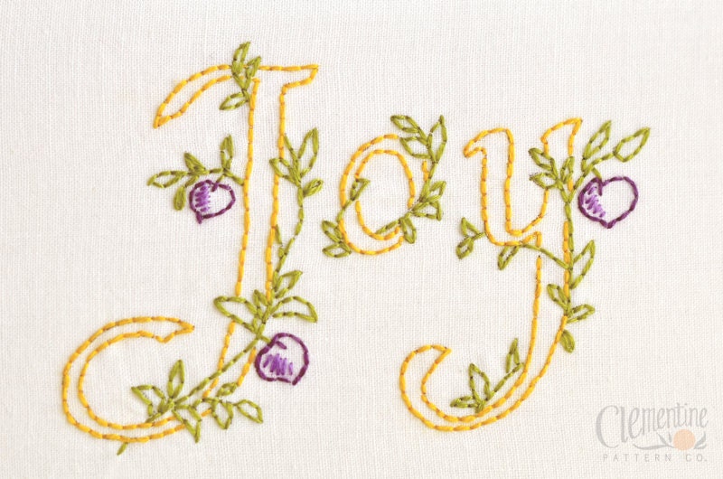 Joy - Fruit of the Spirit Series - Embroidery Pattern PDF