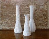 Vintage Milk Glass Bud Vases