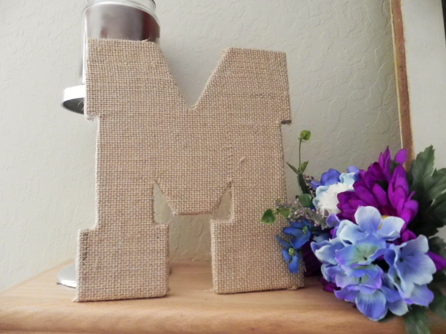 Burlap Letters - Rustic Wedding Moss Alternative (Other Sizes available) A - Z