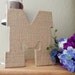 Burlap Letters - Rustic Wedding Moss Alternative (Other Sizes available) A - Z