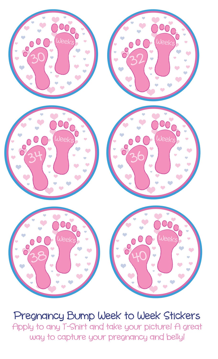 Mommy to Be Pregnancy Bump Weekly Stickers