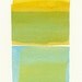 two yellows and a blue small original watercolor