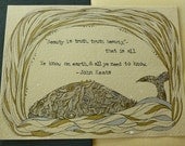 Original Illustration, John Keats - Ode on a Grecian Urn, Beauty is Truth, Literature Art, Whale Illustration