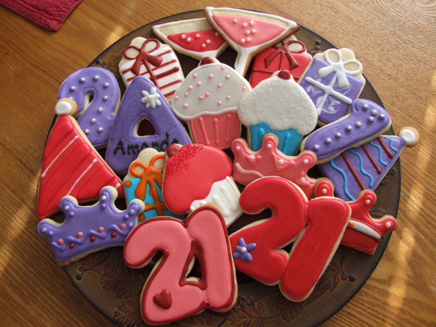 Birthday cookies with age