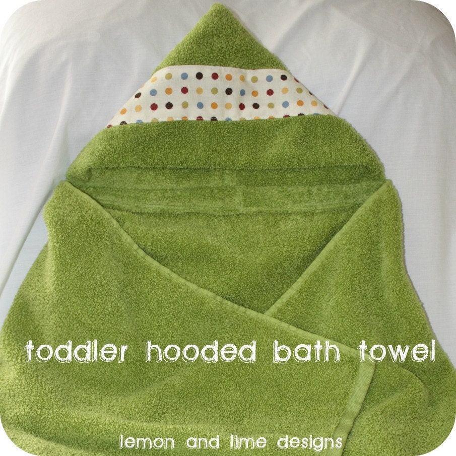 Custom Baby, Toddler, Child's Hooded Bath Towel - lemonandlimedesigns