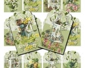 Spring Tags - Digital Download, 12 tags, 6 designs
