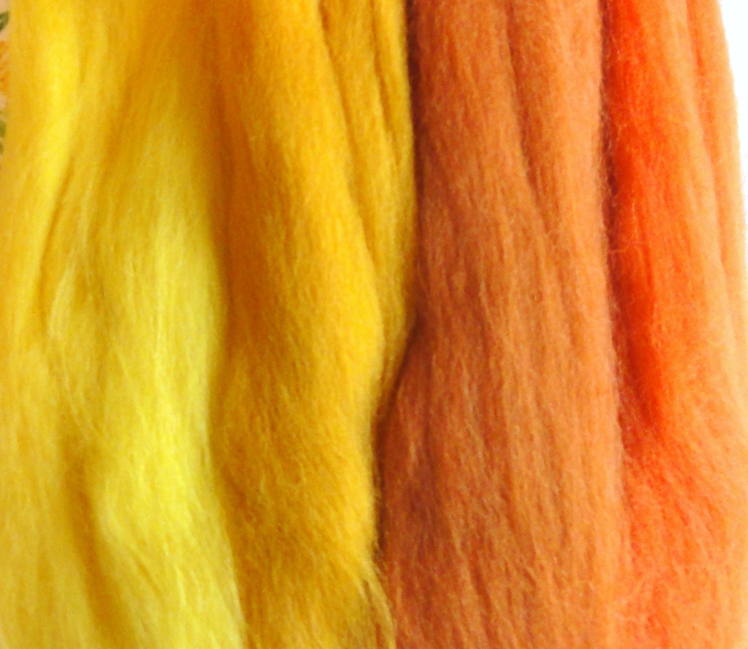 Wool Tops. Orange and yellow