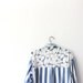 lace baked denim shirt