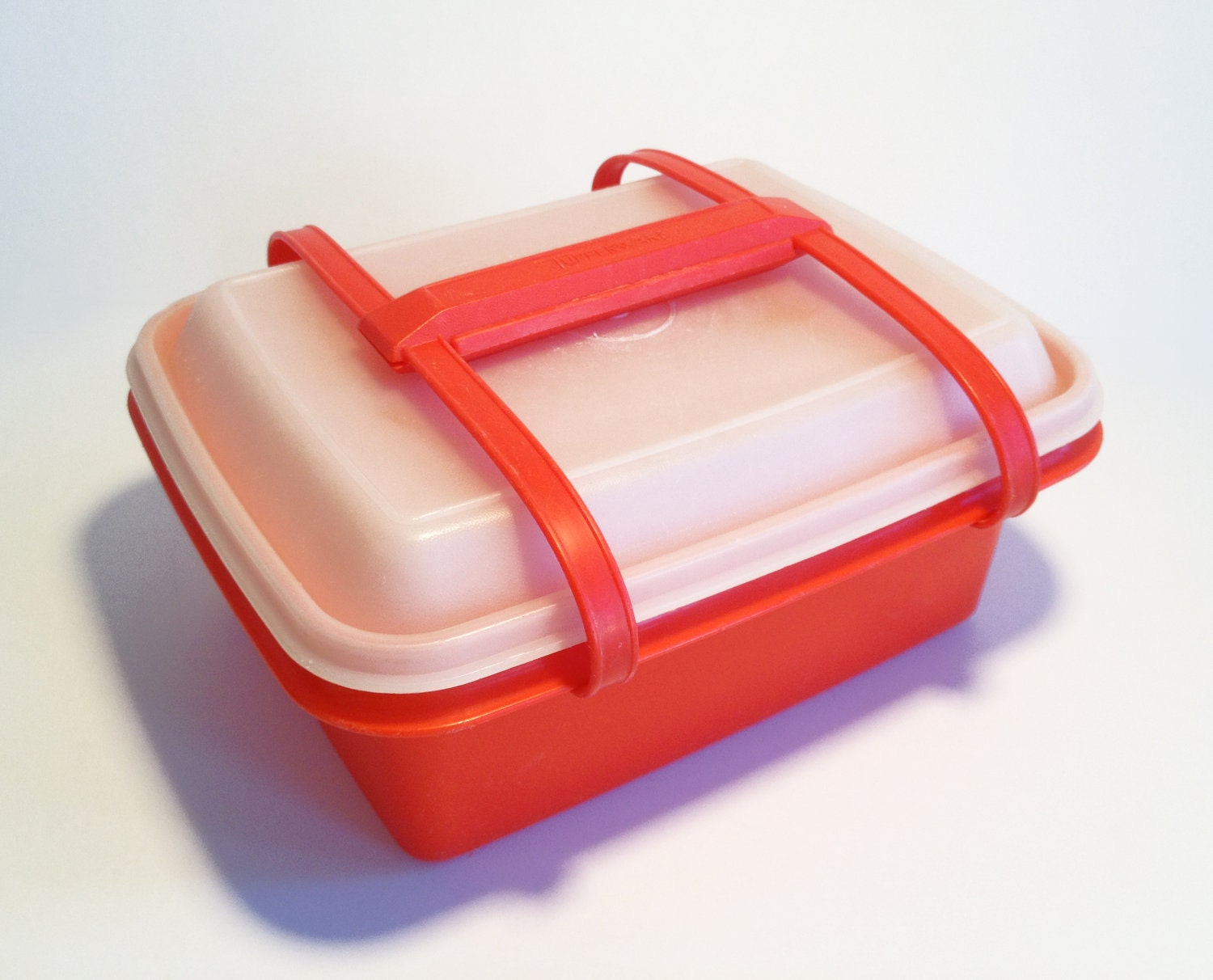 Vintage Orange Tubberware Lunchbox with Handles