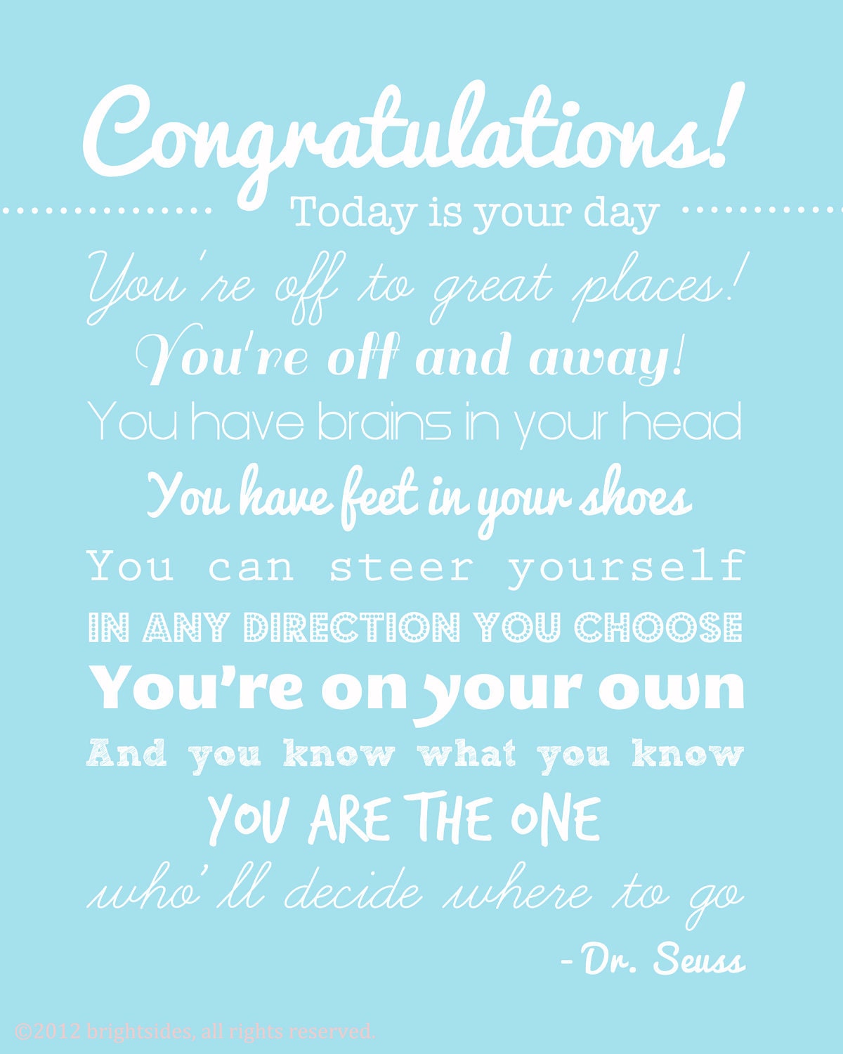 The Graduate - Solid Color - 8x10" - Graduation Gift - SALE