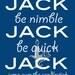 Jack be Nimble - 11x14" - Nursery Print