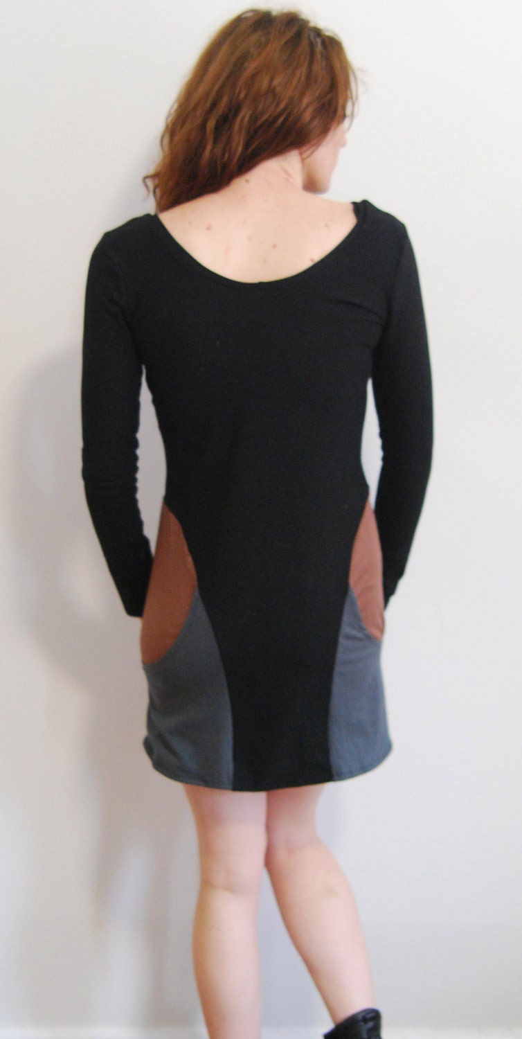SALE - Big EYE Owl Pocket Dress - last one