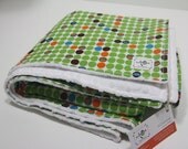 the chic blanket - urban circus dots with elephants