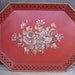 Beautiful VIntage Red Metal Tole Tray